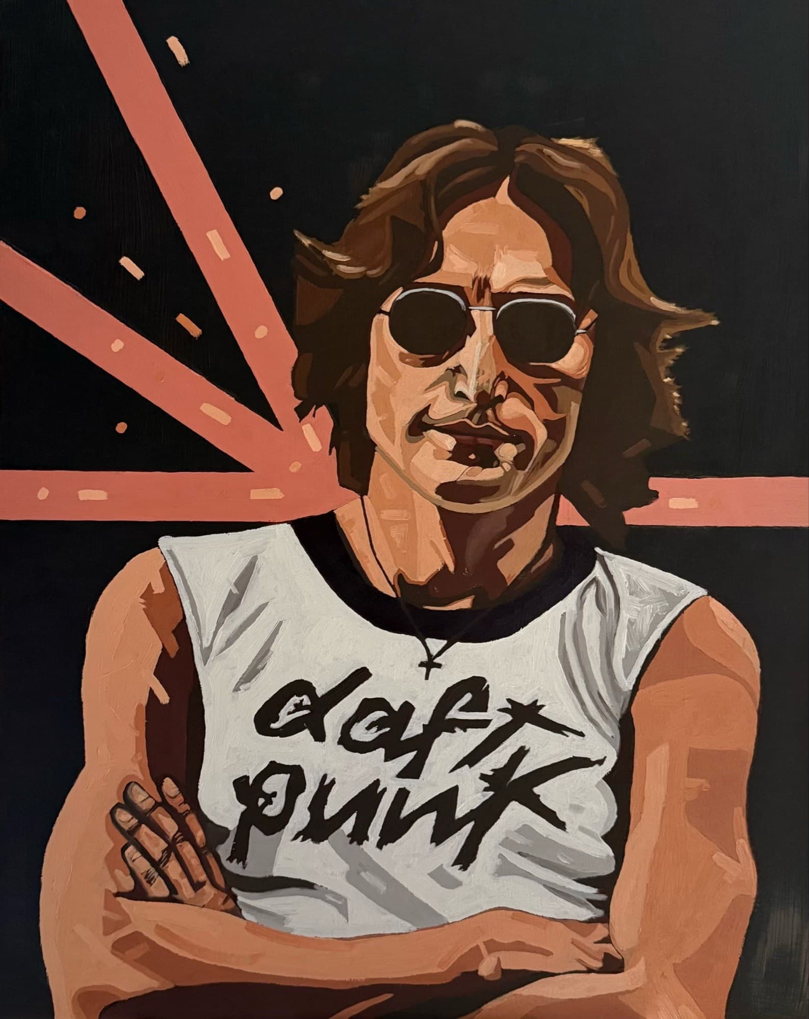 Oil portrait of John Lennon
